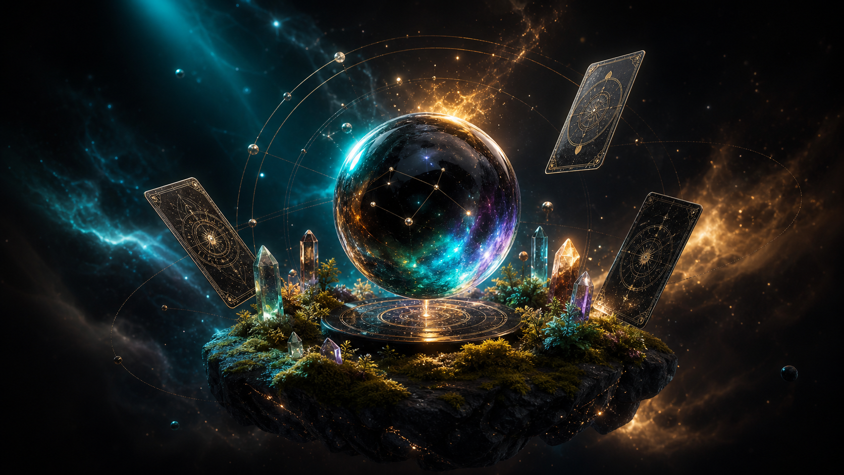 星象与塔罗融合的 Nebula Oracle 场景
